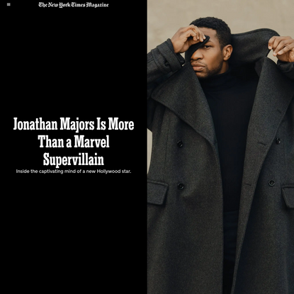 Jonathan Majors Is More Than a Marvel Supervillain