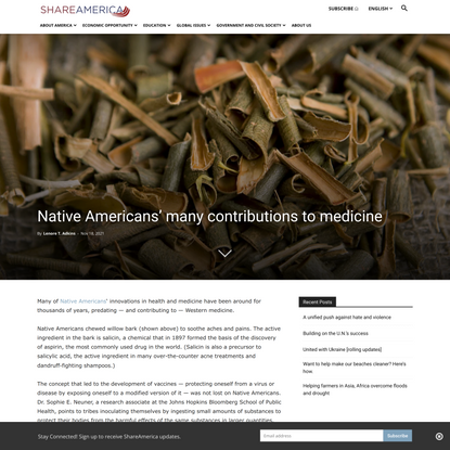 Native Americans’ many contributions to medicine