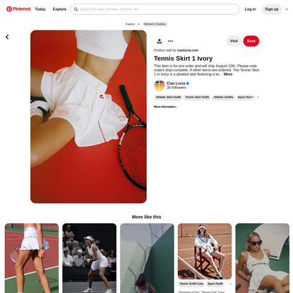 Tennis Skirt 1 Ivory | Tennis skirt, Tennis fashion, Tennis court photoshoot