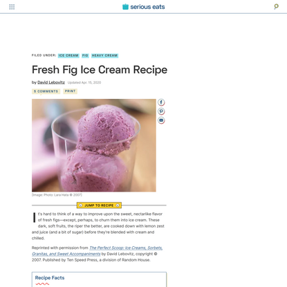 Fresh Fig Ice Cream Recipe