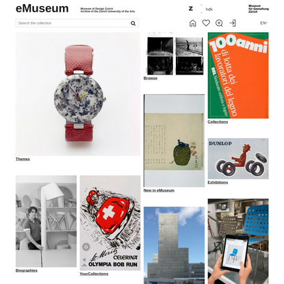eMuseum Museum für Gestaltung Zürich Archiv Zürcher Hochschule der Künste ZHdK