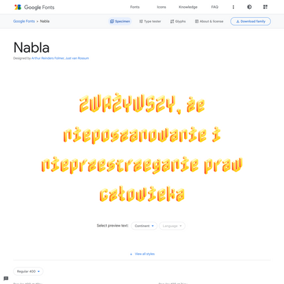 Google Fonts: Nabla