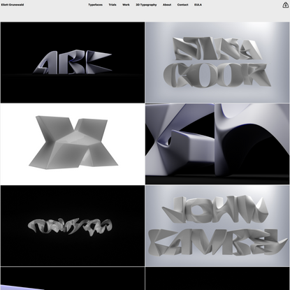 3D Typography — Eliott Grunewald