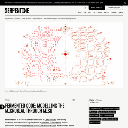 Fermented Code: Modelling the Microbial Through Miso - Serpentine Galleries