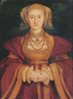 Anne of Cleves, Portrait by Hans Holbein the Younger, 1539. Oil and tempera on parchment mounted on canvas, Musée du Louvre, Paris