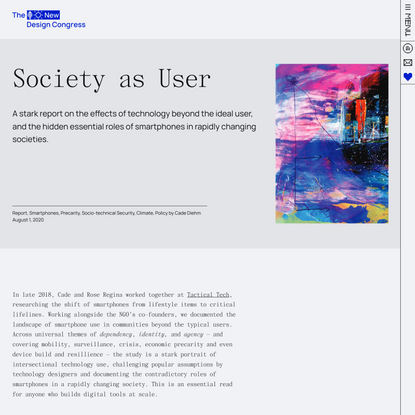 Society as User