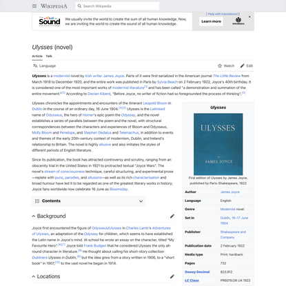 Ulysses (novel) - Wikipedia