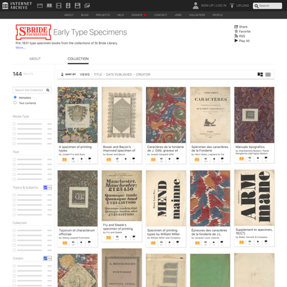 Early Type Specimens : Free Texts : Free Download, Borrow and Streaming : Internet Archive