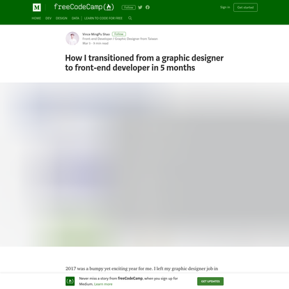 How I transitioned from a graphic designer to front-end developer in 5 months
