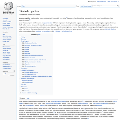 Situated cognition - Wikipedia