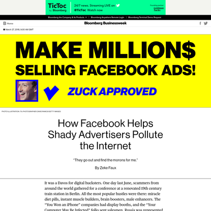 How Facebook Helps Shady Advertisers Pollute the Internet