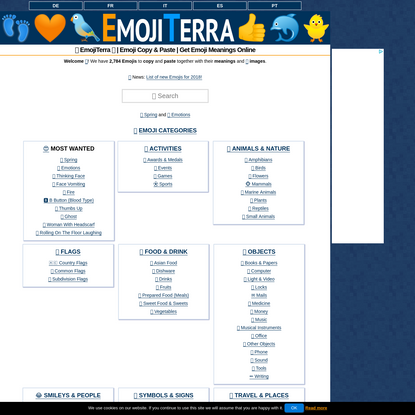 🐢 EmojiTerra 🌍 | Emoji Copy &amp; Paste | Get Emoji Meanings Online