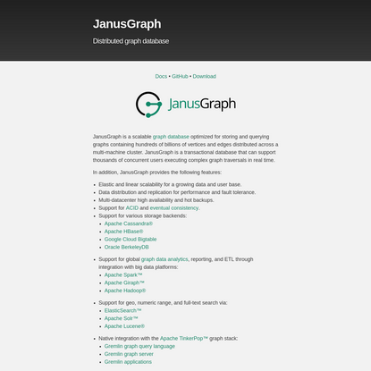JanusGraph: Distributed graph database