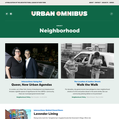 Neighborhood Archives | Urban Omnibus