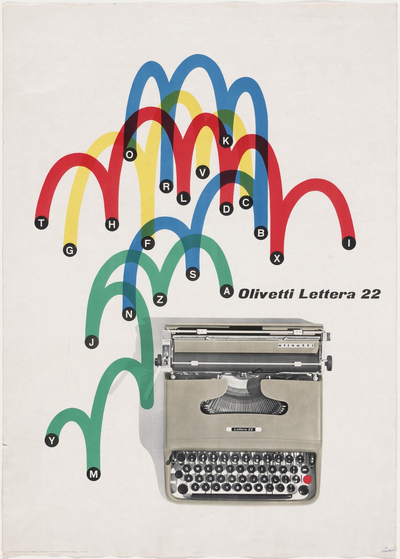 Olivetti Lettera 22 Poster, Giovanni Pintori, 1953