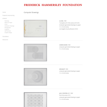 The Frederick Hammersley Foundation - Computer Drawings