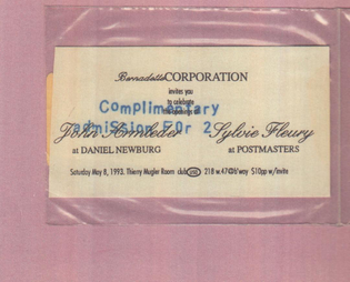 Bernadette Corporation Party Invite at Club USA, New York, May 1993