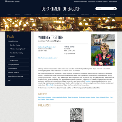 Whitney Trettien | Department of English