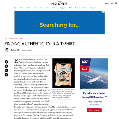 Finding Authenticity in a T-Shirt