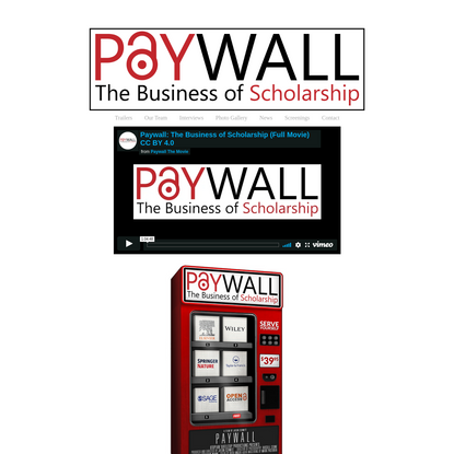 Paywall: The Business of Scholarship - Paywall