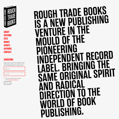 Home | Rough Trade Books